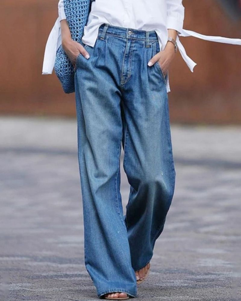 DONA - High Waisted Flared Denim Jeans